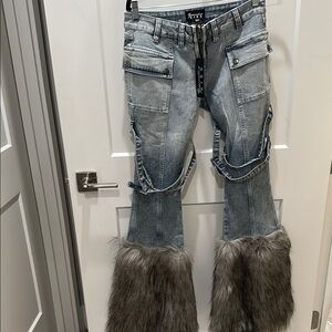 Generation Kiss GIGI FAUX FUR DENIM JEANS